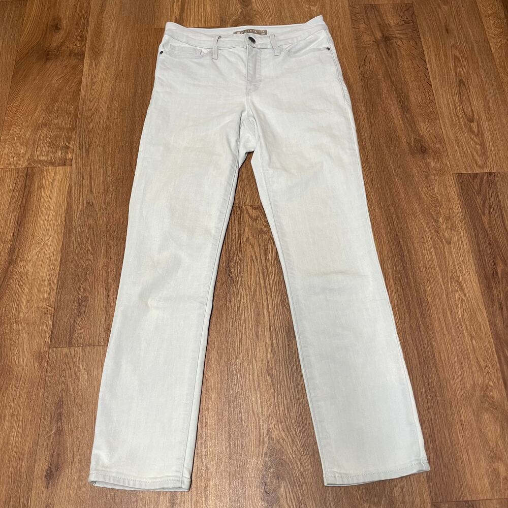 Athleta Women Sculptek Crop Skinny Jeans Glacier Light Wash Size 4 Small